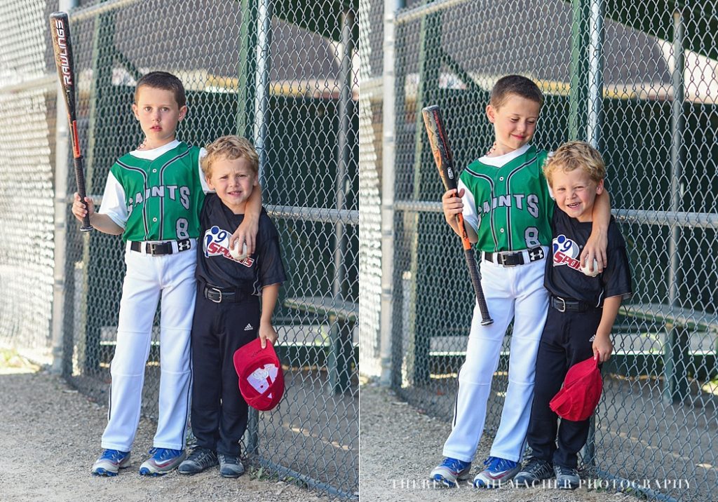 Little League Brothers Des Moines, Iowa Baseball Lifestyle Photographer